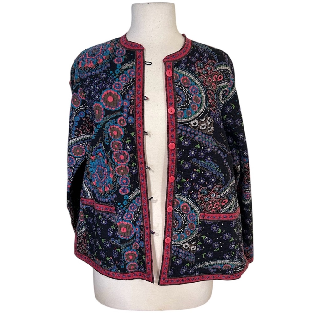 Appleseed's Women's Reversible Quilted Jacket Cotton XL 44” Chest Grandma Core